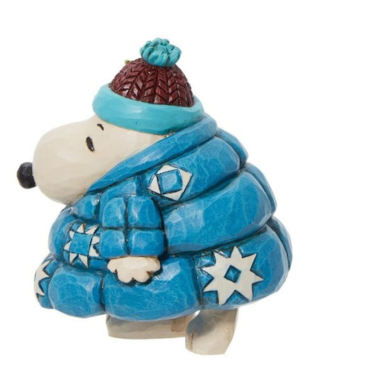 Snoopy in a Puffer Jacket Mini Christmas Figurine By Jim Shore 6013049