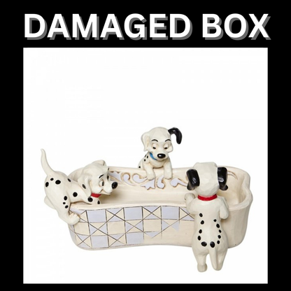 DAMAGED BOX - Disney Traditions Puppy Bowl - 101 Dalmatians Bone Shaped Dish