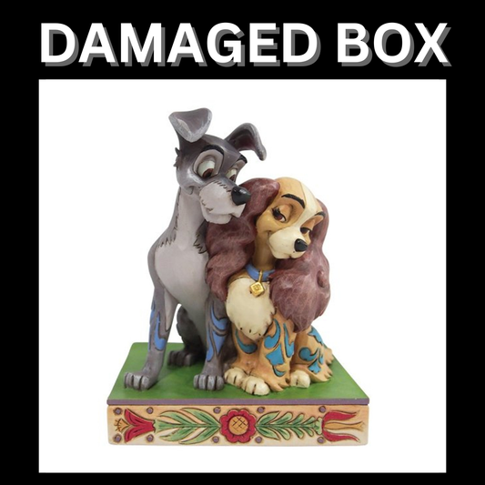 DAMAGED BOX - Disney Traditions Lady & the Tramp Love Figurine By Jim Shore