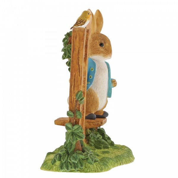 Beatrix potter Peter Rabbit on a Wooden Stile figurine