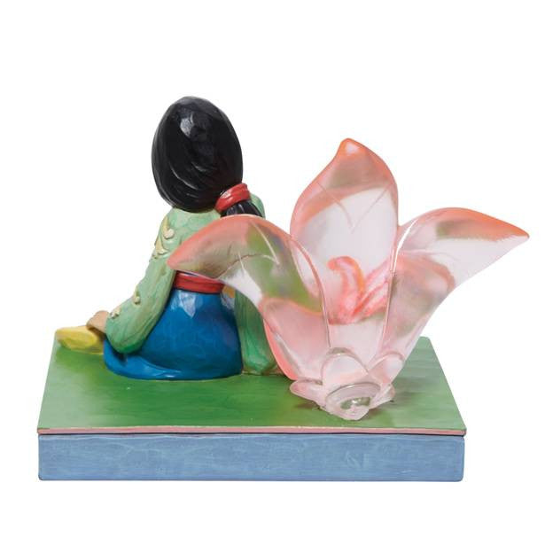 Disney Traditions Mulan with Clear Resin Cherry Blossom Figurine By Jim Shore 6011922
