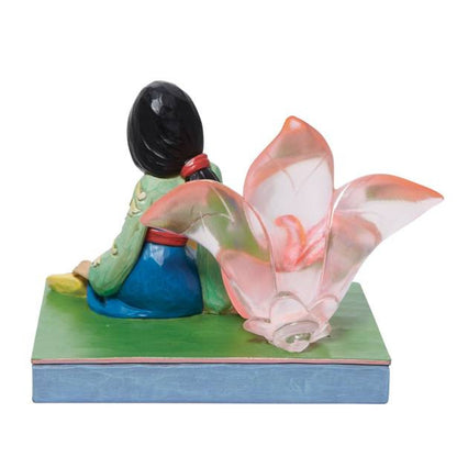 Disney Traditions Mulan with Clear Resin Cherry Blossom Figurine By Jim Shore 6011922