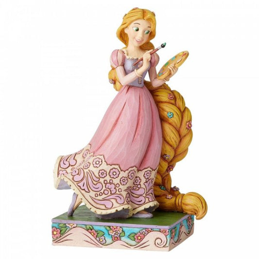 Disney Traditions Rapunzel from Tangled holding an Artist's Palette Figurine