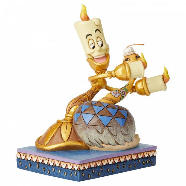 Disney Traditions Lumiere, the candlestick & Fifi, the duster from Beauty & the Beast dancing figurine