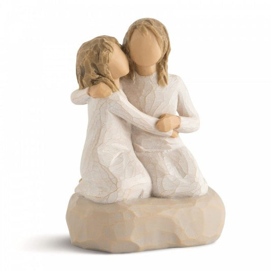 Willow Tree Sister Mine Figurine showing two sisters hugging