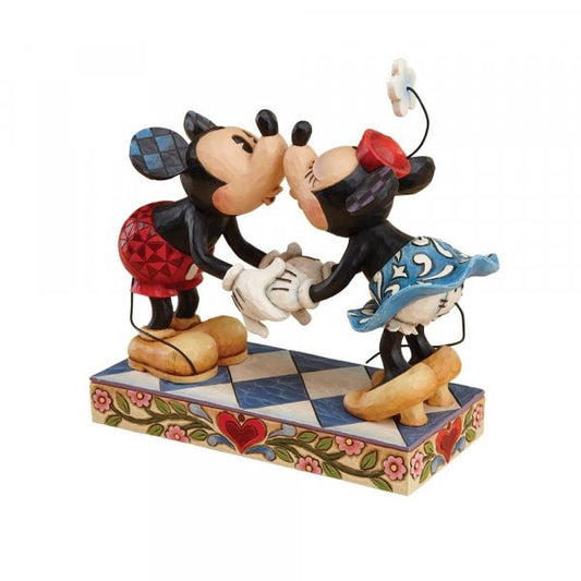 Disney Traditions Mickey & Minnie Mouse share a kiss figurine