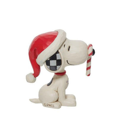 Snoopy Glitter Candy Cane Mini Figurine By Jim Shore 6013048