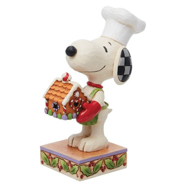 Snoopy Holding Gingerbread House Christmas Figurine By Jim Shore 6013045