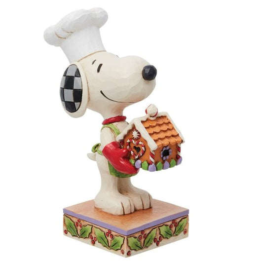 Snoopy Holding Gingerbread House Christmas Figurine By Jim Shore 6013045