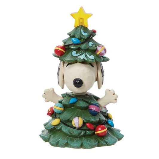 Snoopy Dressed as a Christmas Tree Figurine By Jim Shore 6013042