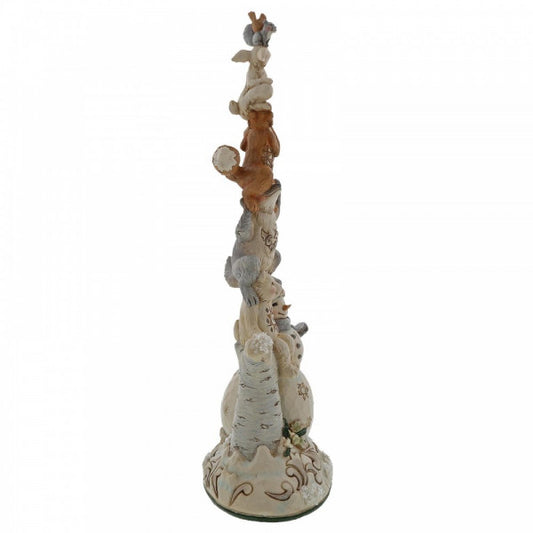 Heartwood Creek By Jim Shore Snowman Stacked With Animals Figurine