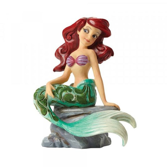 Disney Traditions Ariel, The Little Mermaid sat on a rock figurine.
