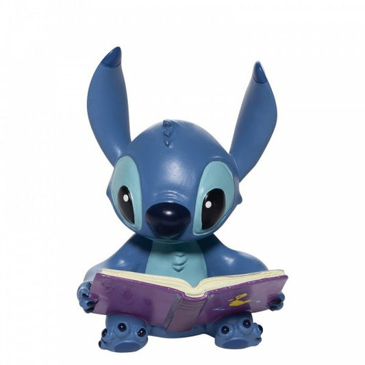 Disney Showcase Stitch reads a book mini figurine