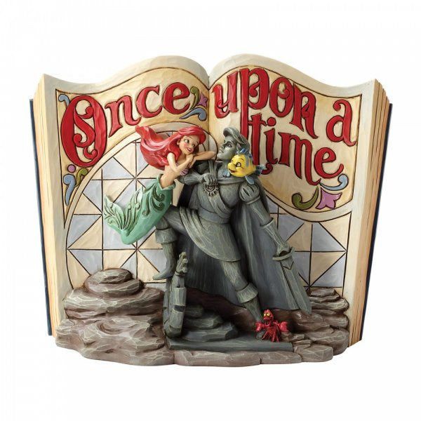 Disney Traditions Ariel, Flounder and Sebastian from The Little Mermaid in a storybook figurine