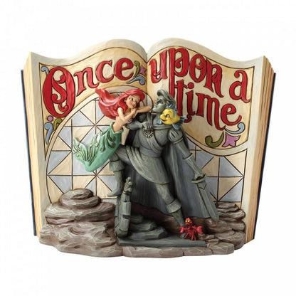Disney Traditions Ariel, Flounder and Sebastian from The Little Mermaid in a storybook figurine