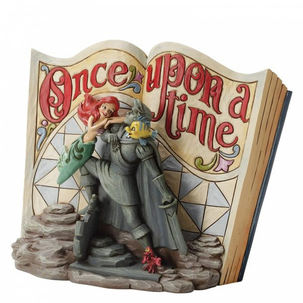 Disney Traditions Ariel, Flounder and Sebastian from The Little Mermaid in a storybook figurine