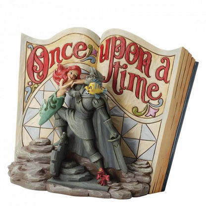 Disney Traditions Ariel, Flounder and Sebastian from The Little Mermaid in a storybook figurine