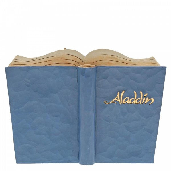 Disney Traditions Aladdin invites Jasmine to join him on the magic carpet on a Storybook figurine