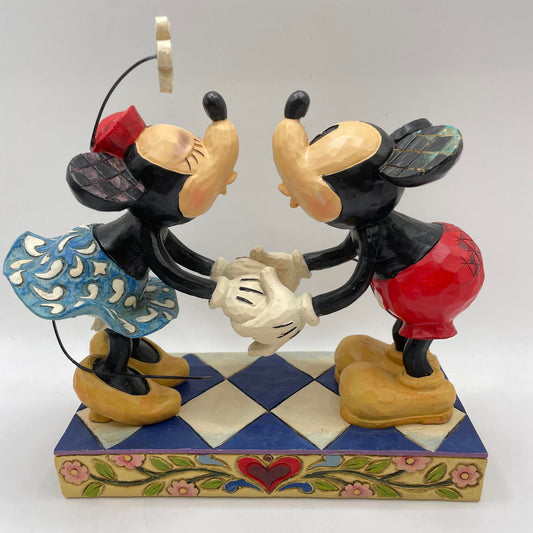 Disney Traditions Smooch For My Sweetie Mickey & Minnie Figurine Signed by Jim Shore 4013989