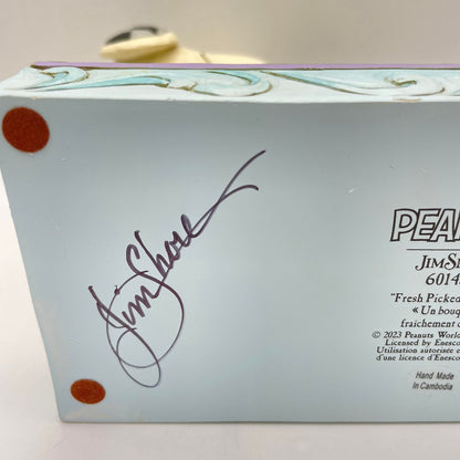 Snoopy and Woodstock Picking Flowers Figurine Signed By Jim Shore 6014344