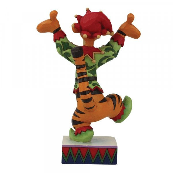 Disney Traditions Tigger from Winnie the Pooh dressed as an elf figurine