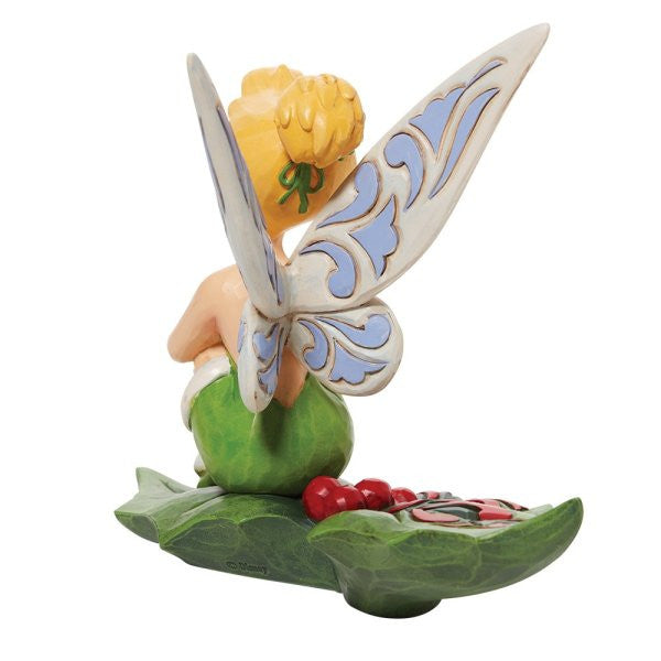 Disney Traditions Tinkerbell Sitting in Holly Figurine By Jim Shore