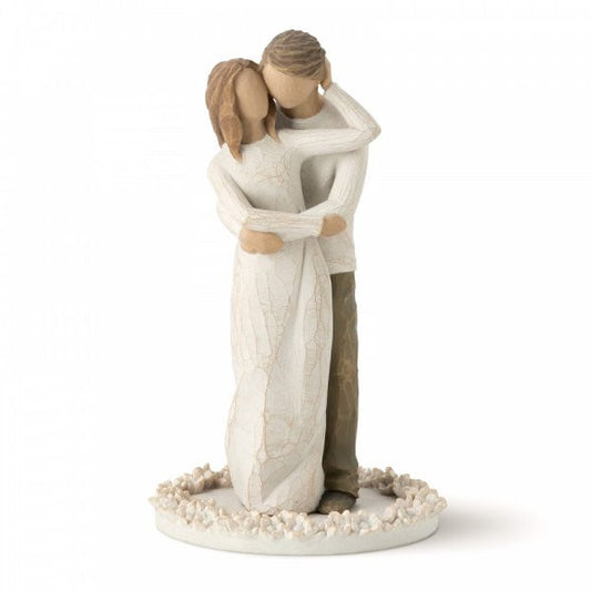 Willow Tree Together Cake Topper Figurine showing a couple and ideal as a wedding cake topper