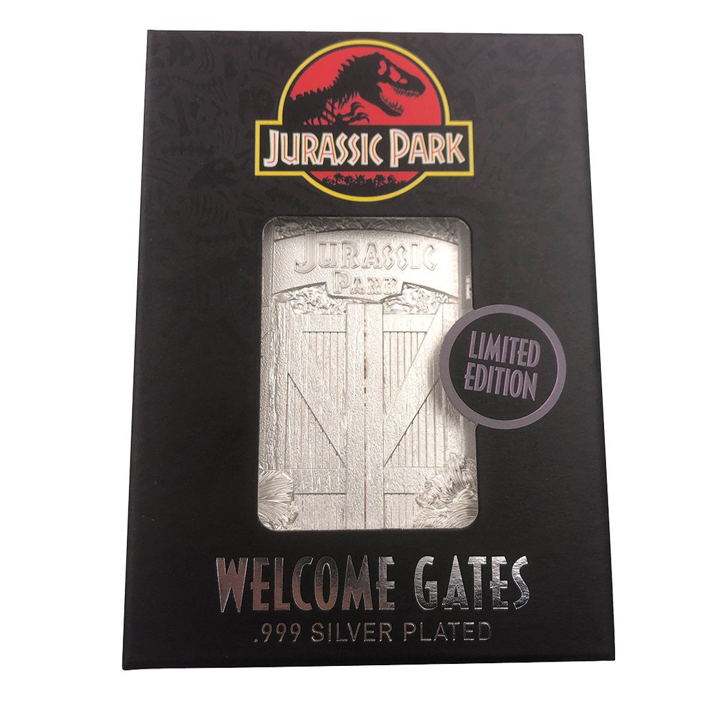 Jurassic Park Welcome Gates .999 Silver Plated Ingot