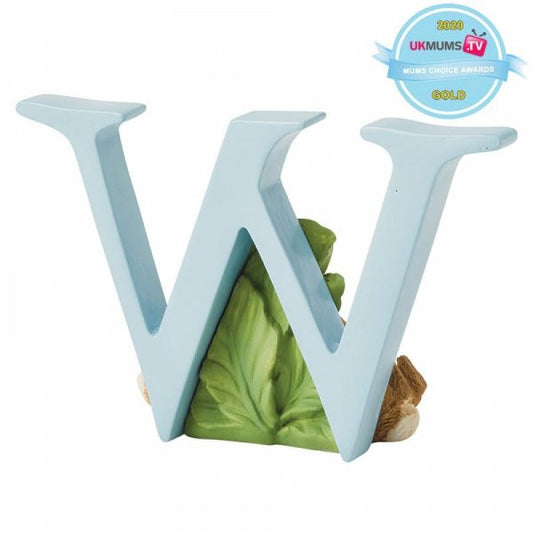 Beatrix potter freestanding alphabet letter "W" - Flopsy Bunnies figurine