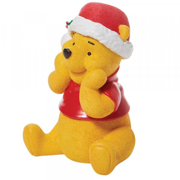Disney Christmas Winnie The Pooh In Santa Hat Figurine By Department 56
