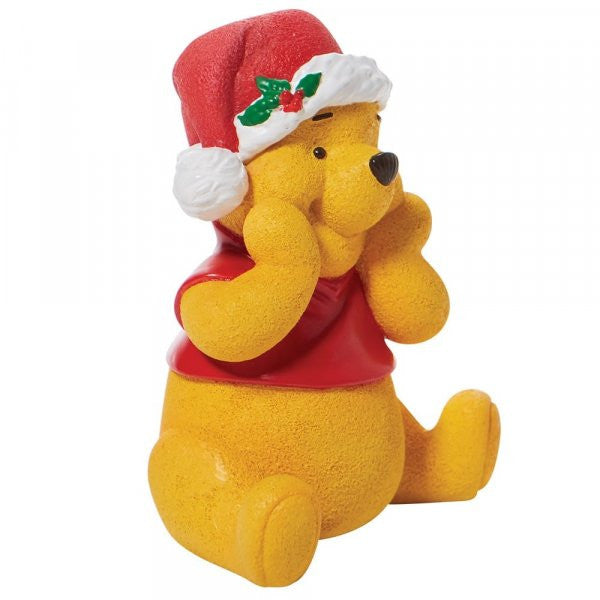 Disney Christmas Winnie The Pooh In Santa Hat Figurine By Department 56