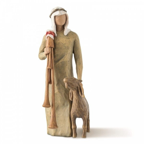 Willow Tree Zampognaro Shepherd with Bagpipe Nativity Figurine