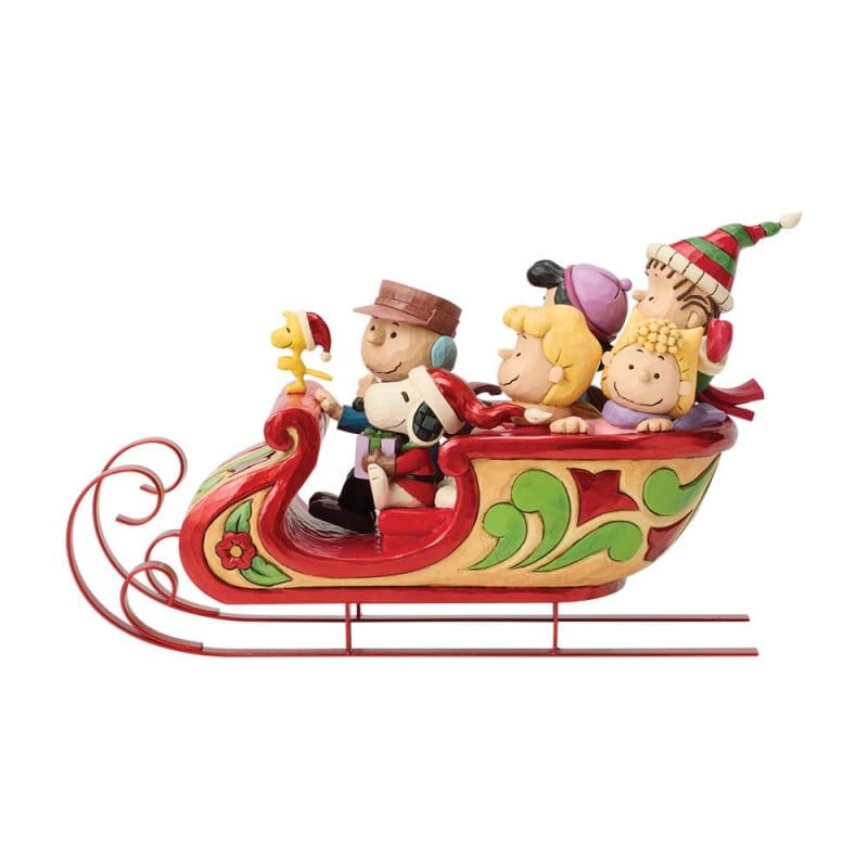 A Sleigh Ride to Remember (Snoopy and Friends in Sleigh) Figurine Peanuts By Jim Shore 6018692