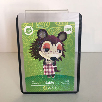 Animal Crossing Amiibo Card Series 5 Sable No. 409