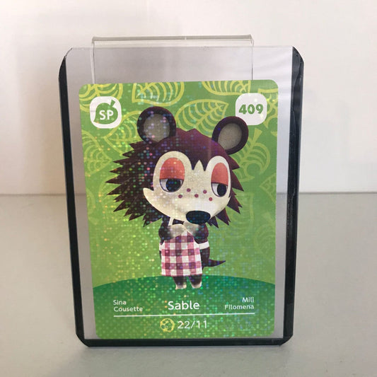 Animal Crossing Amiibo Card Series 5 Sable No. 409