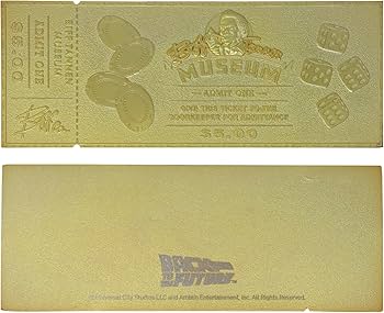 Back to The Future Biff H.Tannen 24 Karat Hold Plated Museum Ticket