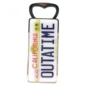 Back To The Future Delorean License Plate Bottle Opener
