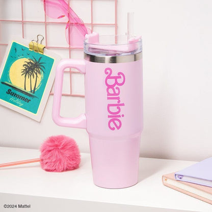 Barbie XL Travel Cup With Straw By Paladone
