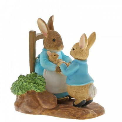 Beatrix Potter At Home by the Fire with Mummy Rabbit Figurine