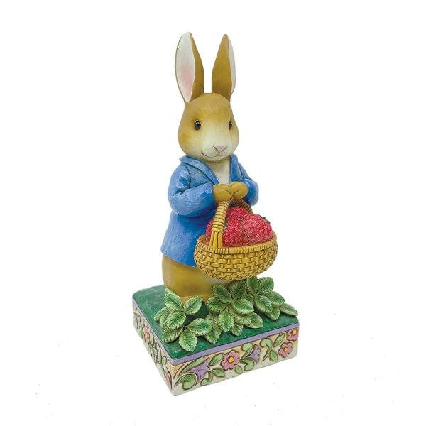 Beatrix Potter Peter Rabbit with Basket of Strawberries Figurine By Jim Shore 6012489