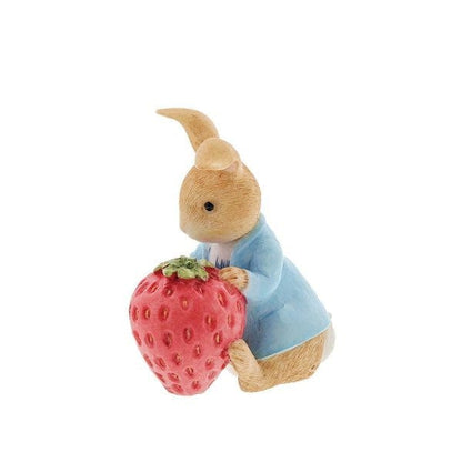 Beatrix Potter Peter Rabbit with Strawberry Figurine