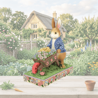 Beatrix Potter Peter Rabbit with Wheelbarrow Figurine By Jim Shore 6014048