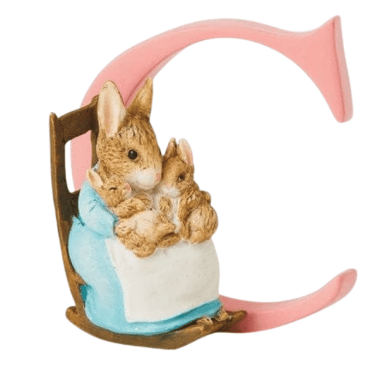 "C" Mrs. Rabbit and Bunnies Beatrix Potter Alphabet Letter