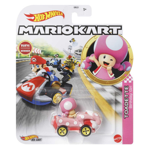 Hot Wheels Mario Kart Toadette Birthday Girl Kart