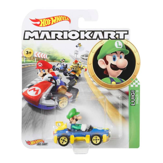 Hot Wheels Mario Kart Luigi Mach 8