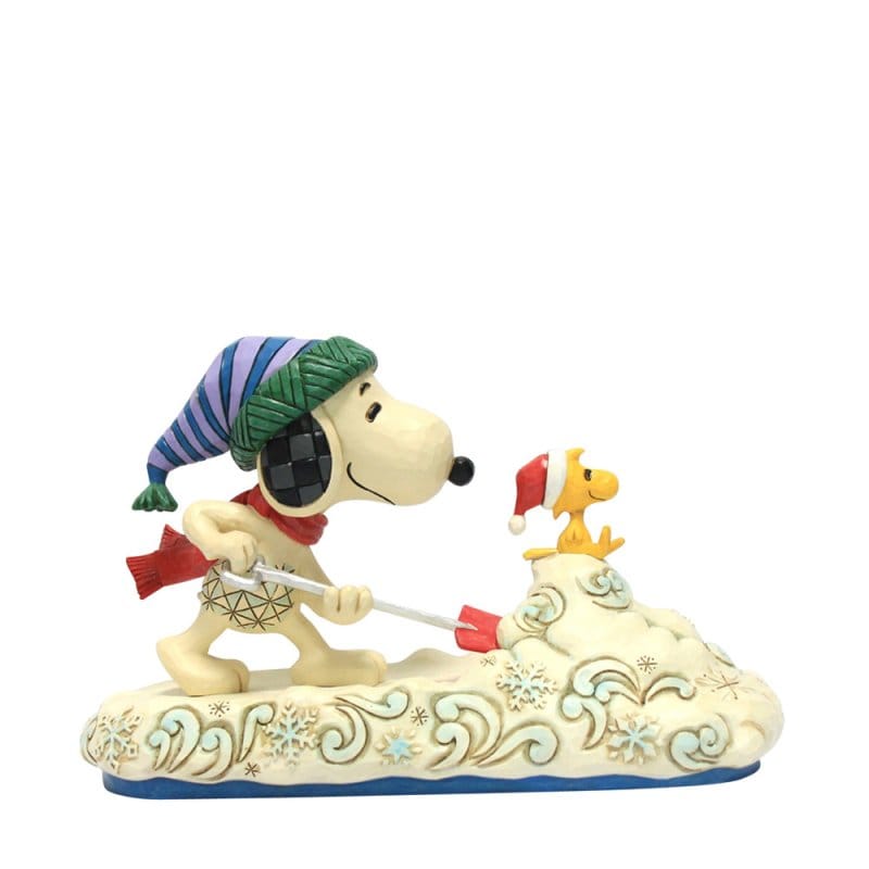 Clearing the Way for Christmas Snoopy Shovelling Snow with Woodstock Figurine Peanuts By Jim Shore 6018680