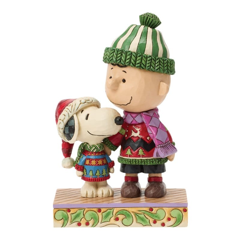 Cosy Christmas Pals (Snoopy and Charlie Christmas Jumpers) Figurine Peanuts By Jim Shore 6018686