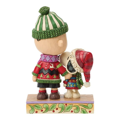 Cosy Christmas Pals (Snoopy and Charlie Christmas Jumpers) Figurine Peanuts By Jim Shore 6018686