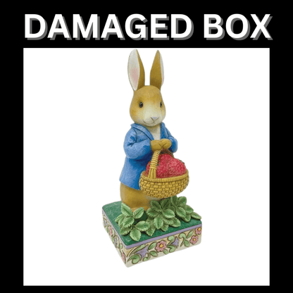 DAMAGED BOX - Beatrix Potter Peter Rabbit with Basket of Strawberries Figurine By Jim Shore