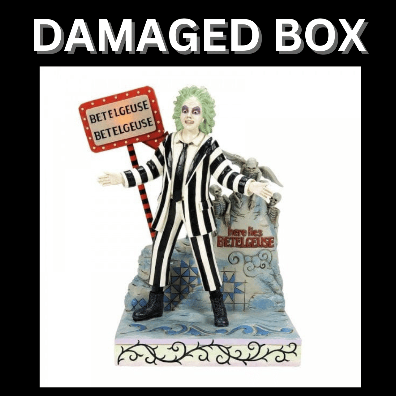 DAMAGED BOX - Beetlejuice By Jim Shore LED Light-up Figurine